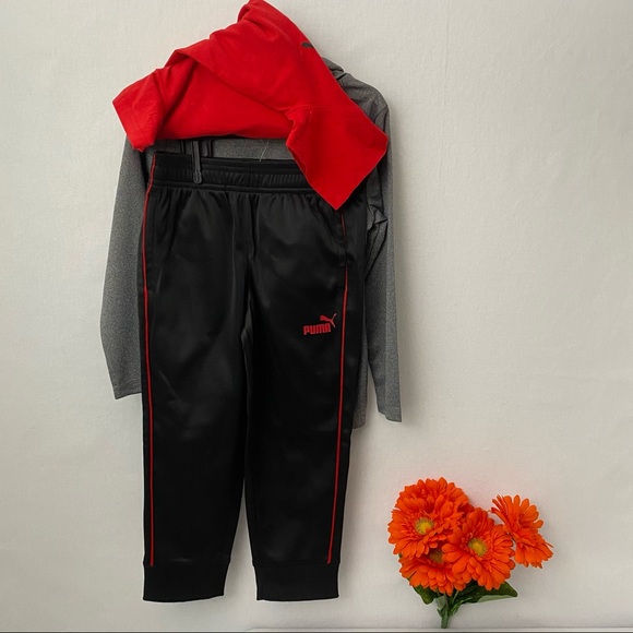 Puma boy’s 3 piece long sleeve hooded-shirt-pants - Picture 3 of 6